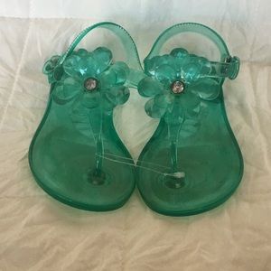 Size 9 Green Flip Flop Jellies